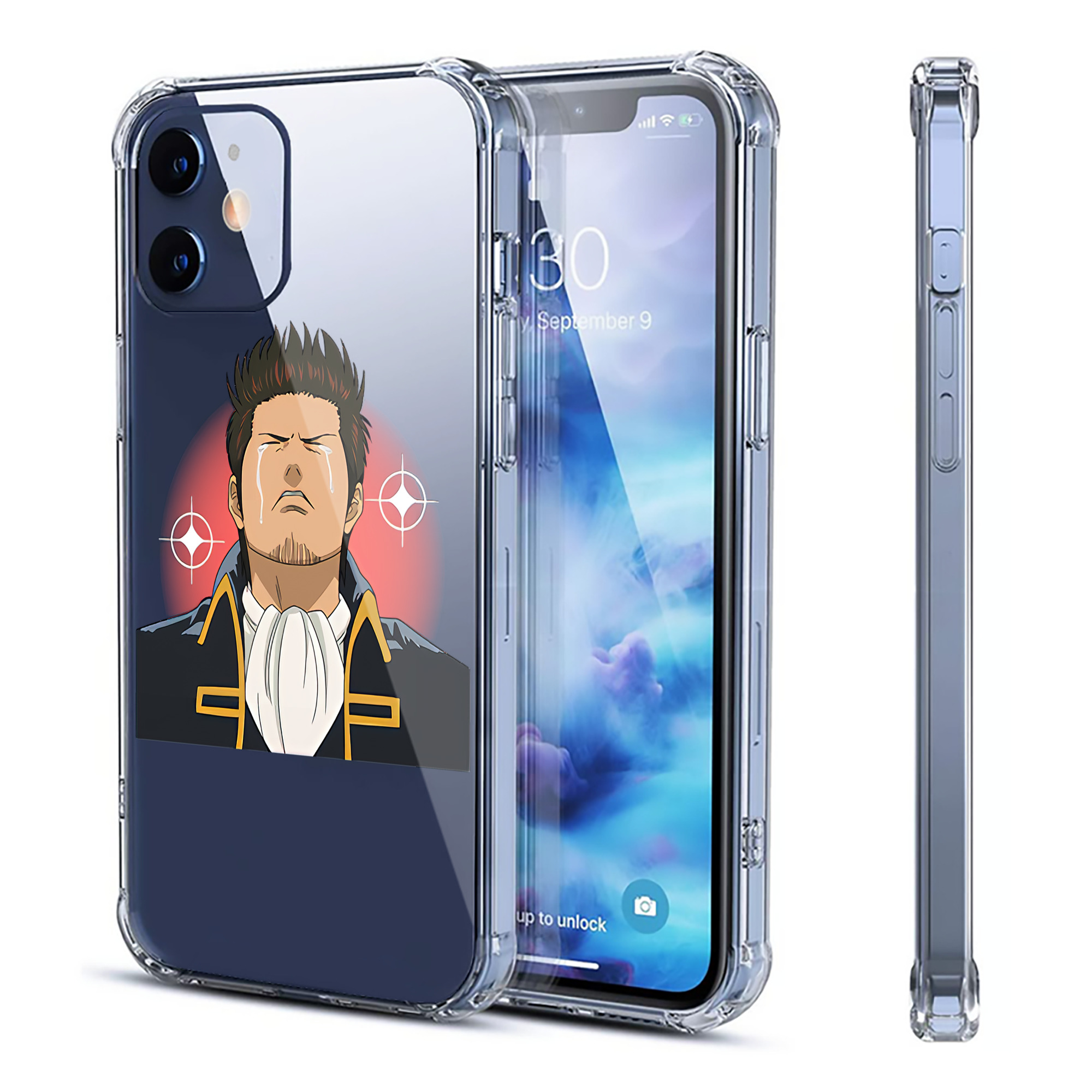 （画像用） ぎんたま 坂田銀時（さかたぎんとき） 神楽 志村新八（しむら しんぱち） GINTAMA Sakata Gintoki Kagura Shimura Shinpachi 【iPhone 12シリーズ対応】透明スマホケース（クリアソフトケース）